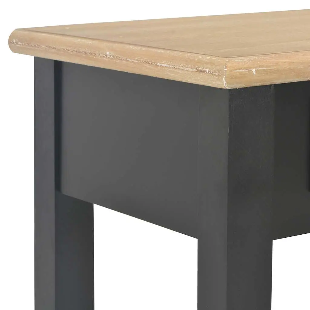 Black Console Table for Entryway Living Room 110x35x80 cm Wood Accent End Table with Drawers Shelf