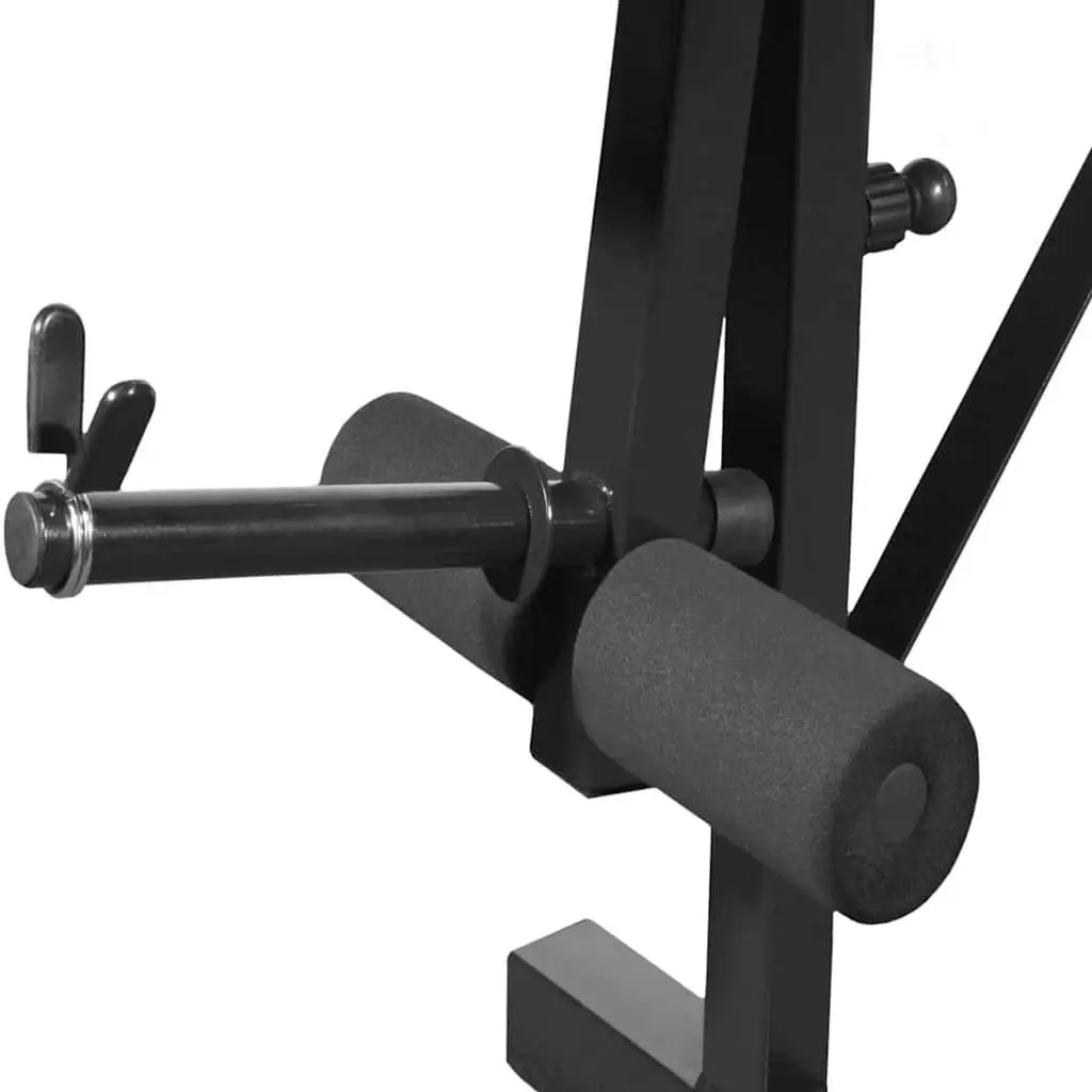 Folding Weight Bench for Home Gym 30 kg Dumbbell and 60 kg Barbell Set White