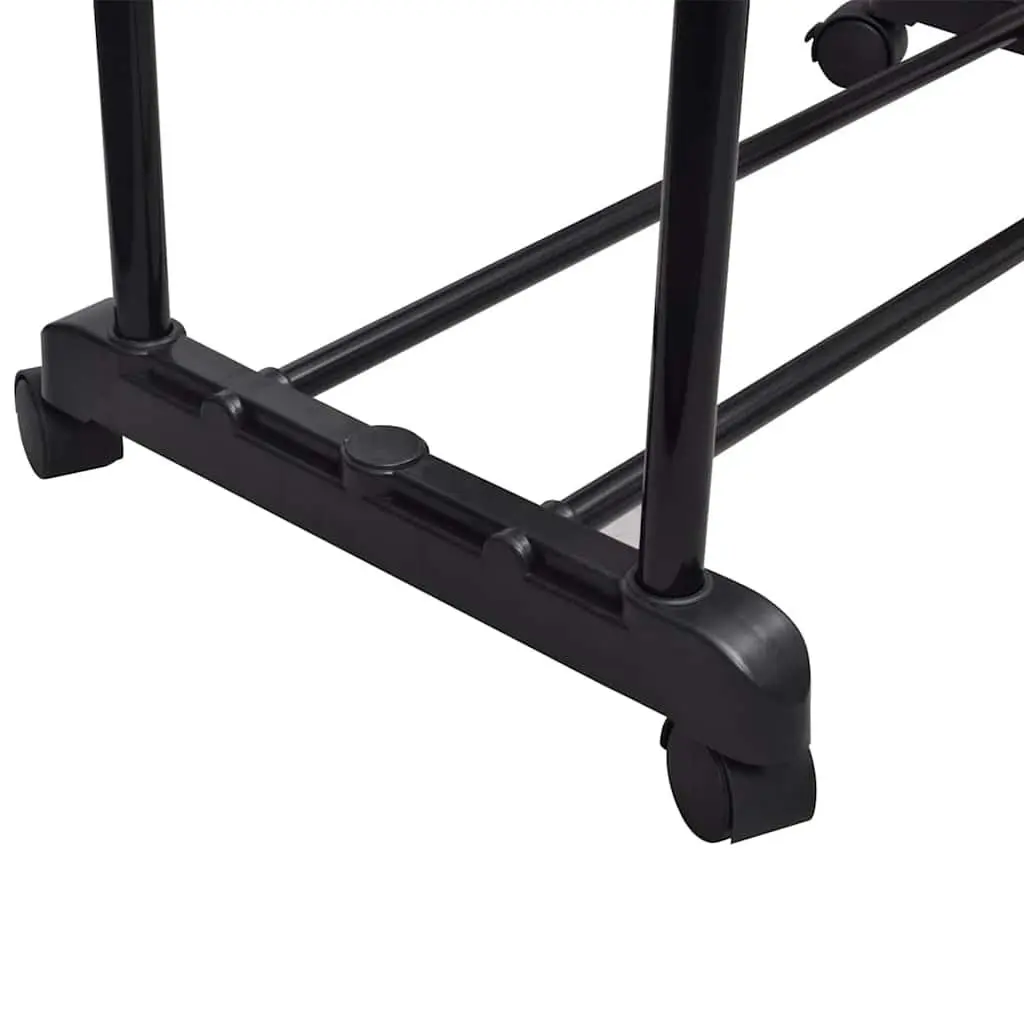 Adjustable Clothes Rack with 2 Hanging Rails Storage Organiser Set 2 pcs