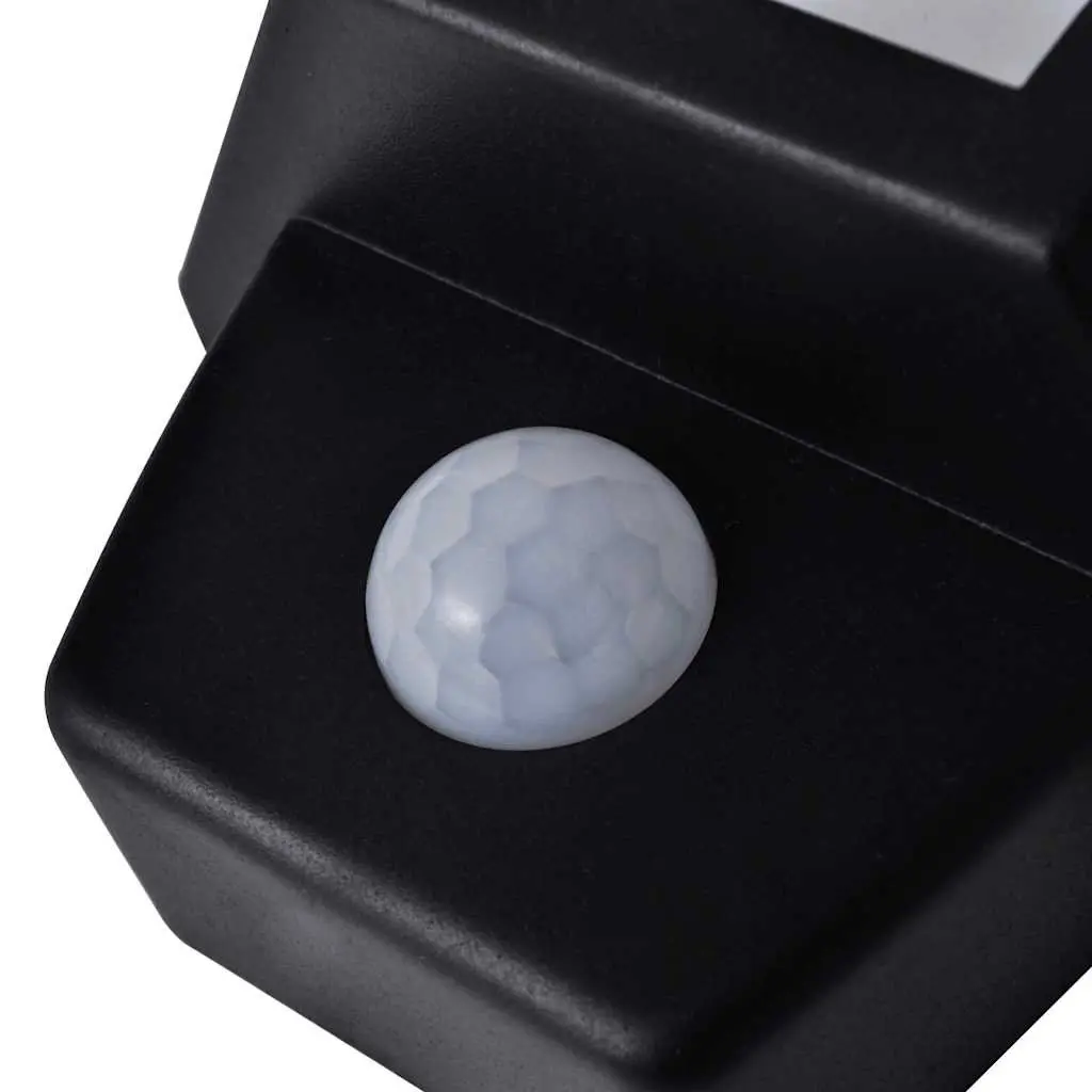 Solar Wall Lamp Motion Sensor LED Outdoor Garden Patio Lighting Black 2 Pack