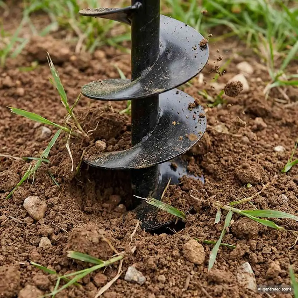 120mm Ground Drill Auger with 9m Tubes