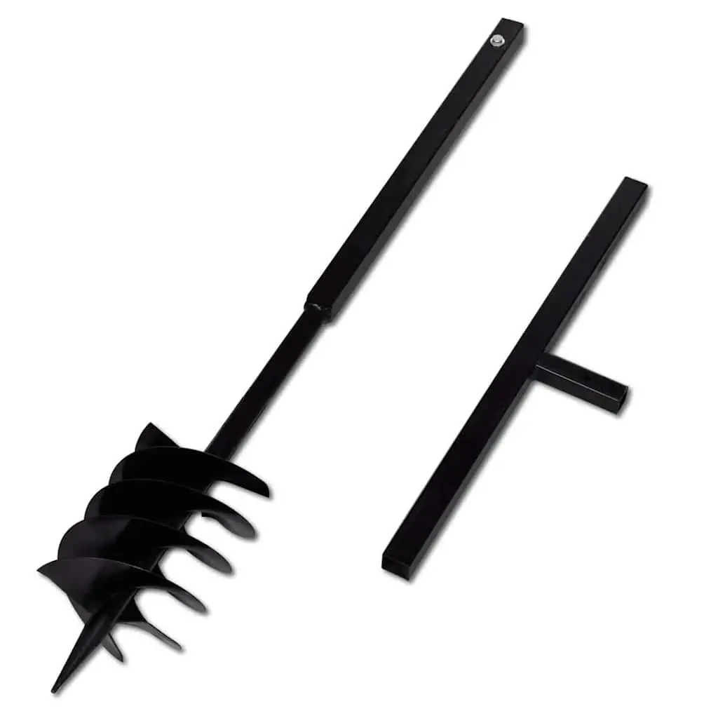 Ground Drill Auger for Gardening 180mm with Handle and 9 Piece Extension Tubes