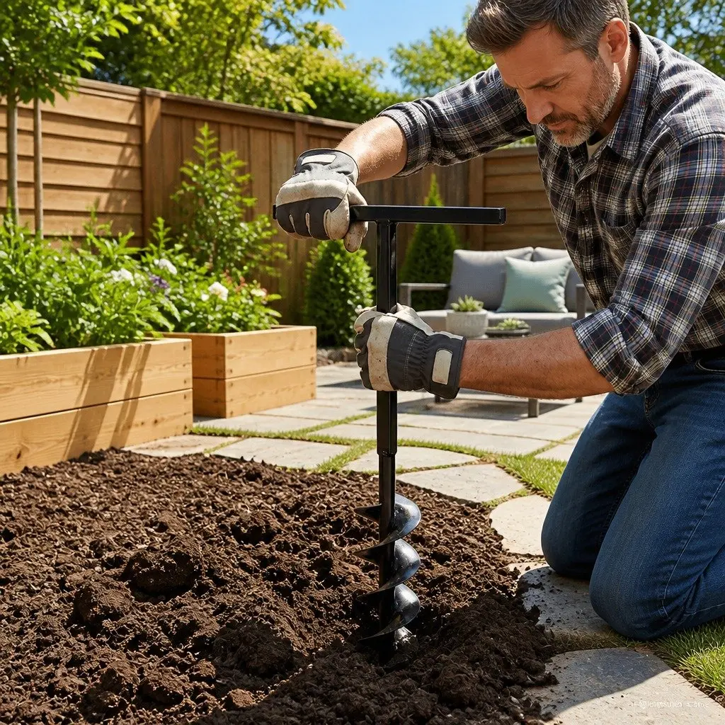 80mm Ground Drill Auger with 5m Extensions for Gardening