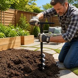 80mm Ground Drill Auger with 5m Extensions for Gardening