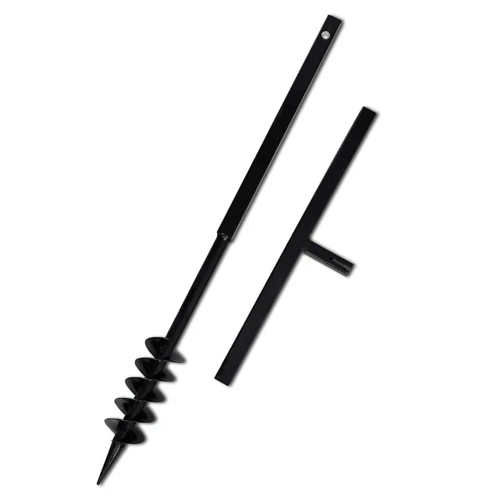 Ground Drill 80mm for Gardening with Handle and 9m Extension Tubes