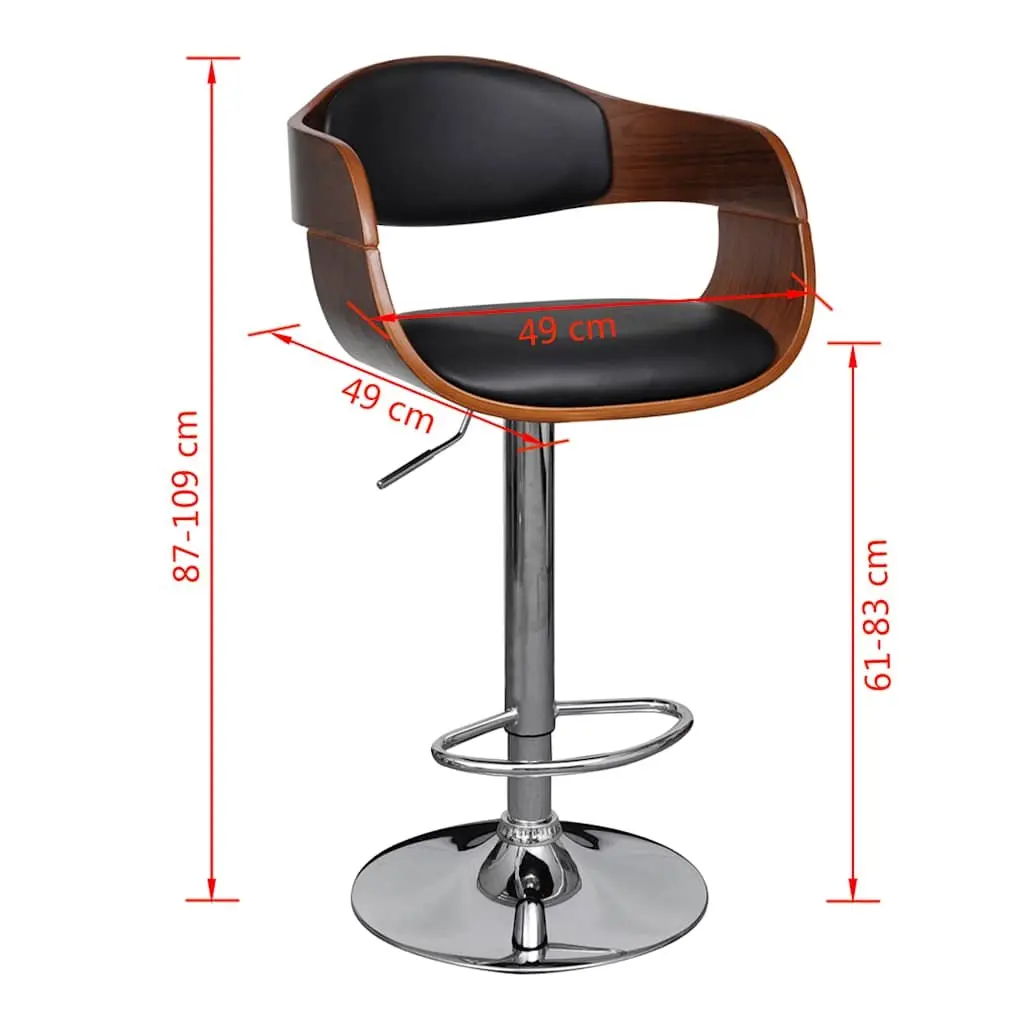 Bar Stools Set of 2 with Adjustable Height