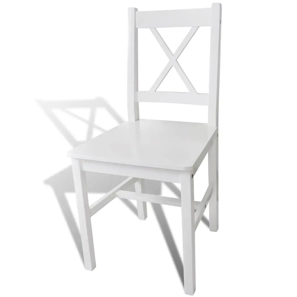 6-Piece White Dining Chair Set