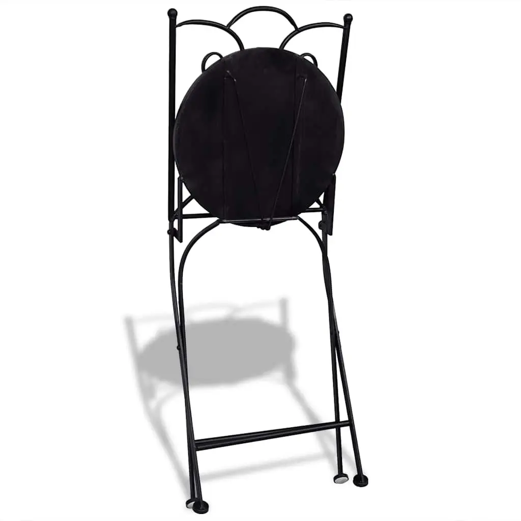 3 Piece Bistro Set with Ceramic Tile Top