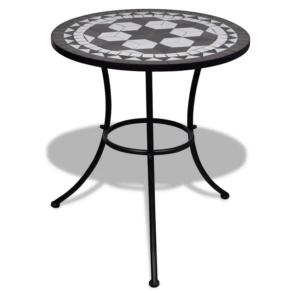 3 Piece Bistro Set with Ceramic Tile Top