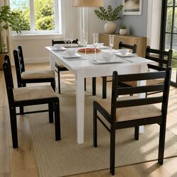 Specifications for 6 pcs Brown Dining Chairs Set