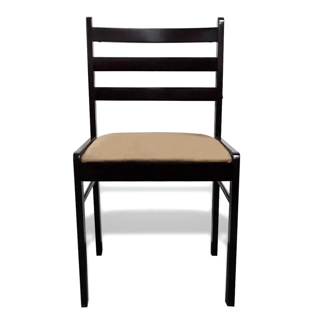 6 pcs Brown Dining Chairs Set