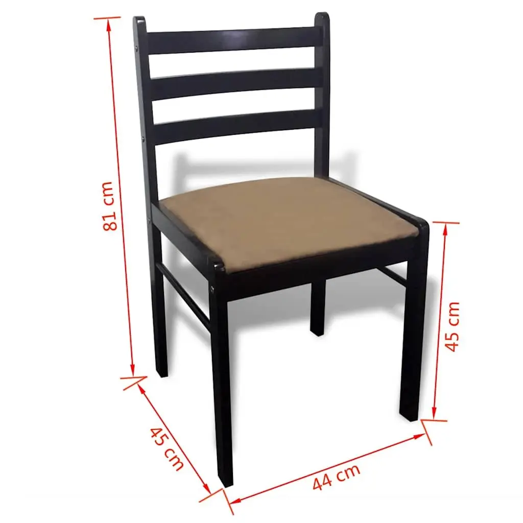 6 pcs Brown Dining Chairs Set