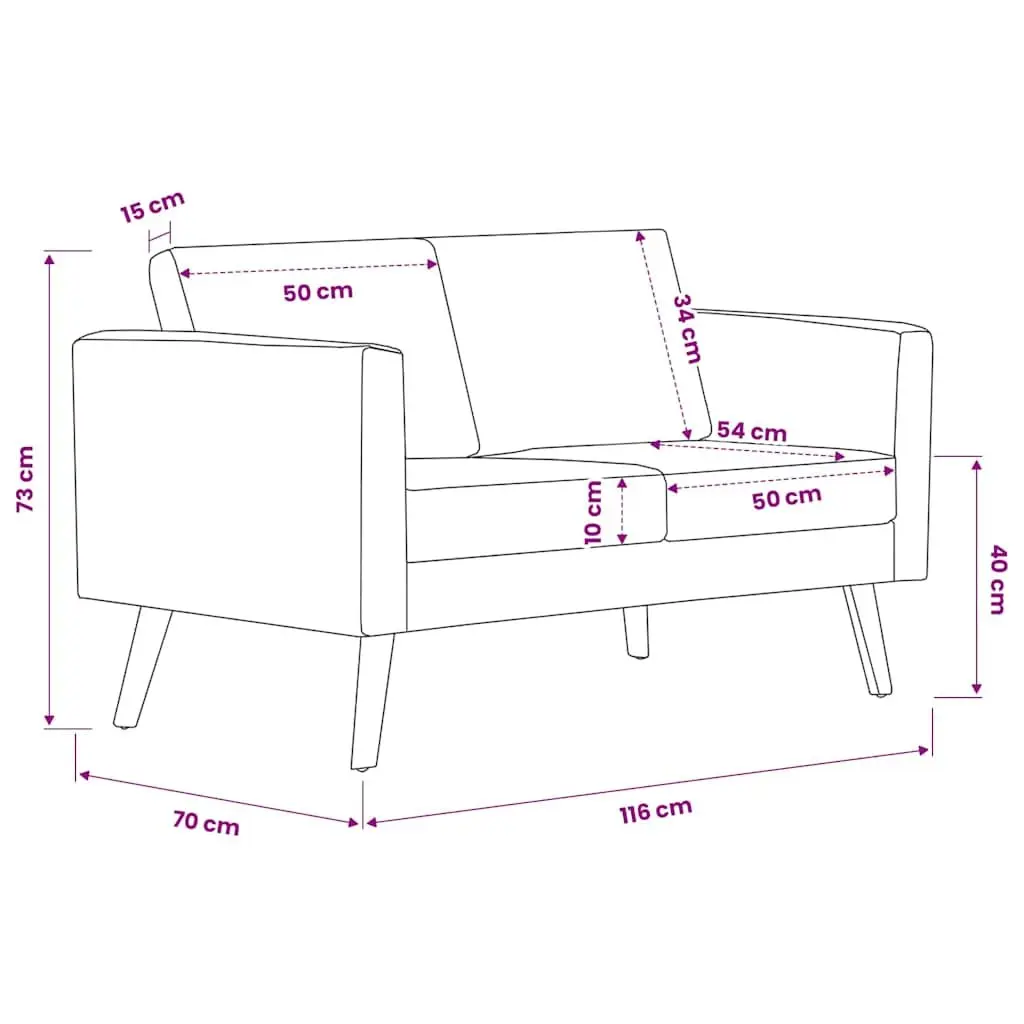 2-Seater 3-Seater Sofa Set Grey Fabric Living Room Couch Padded Cushions
