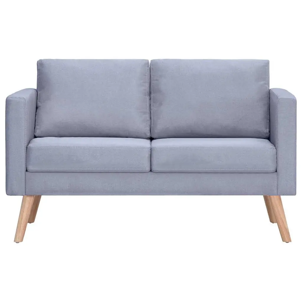 2-Seater 3-Seater Sofa Set Grey Fabric Living Room Couch Padded Cushions