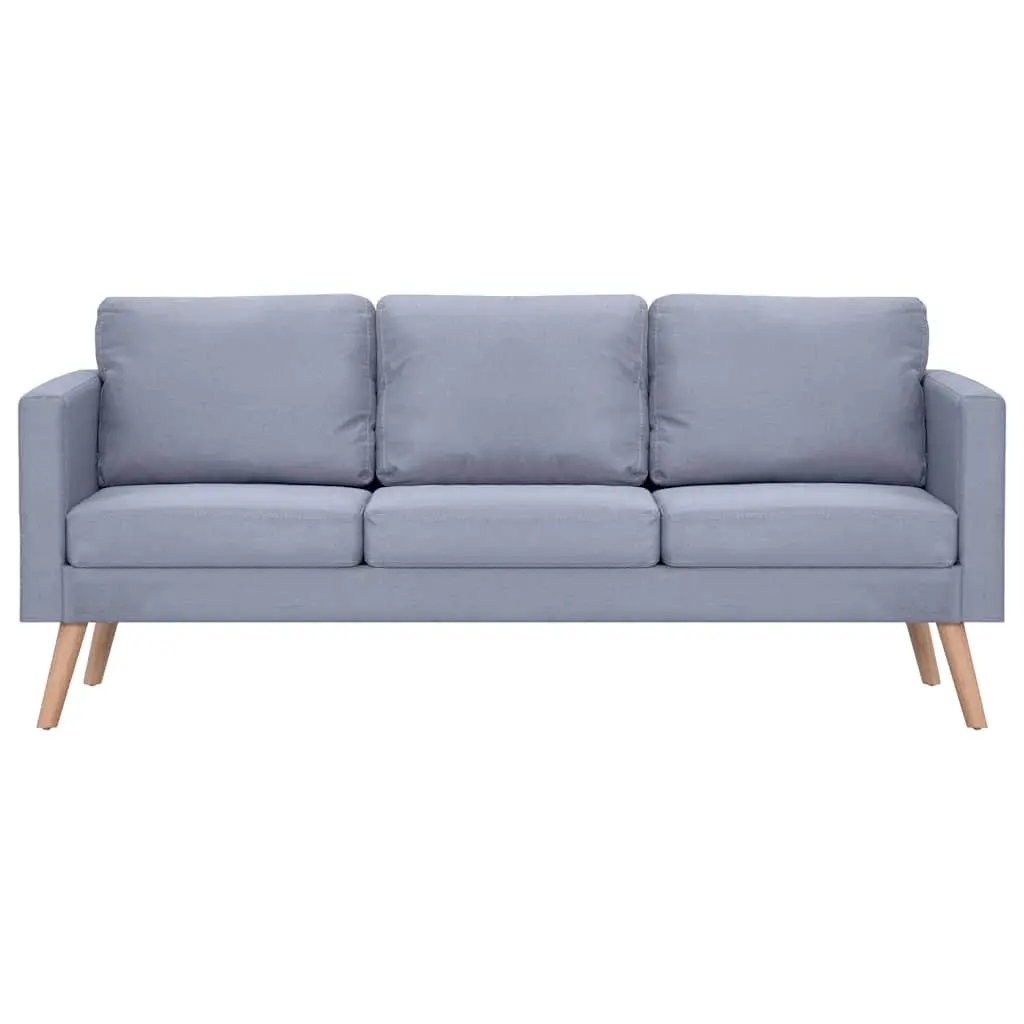 2-Seater 3-Seater Sofa Set Grey Fabric Living Room Couch Padded Cushions
