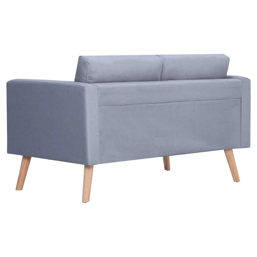 2-Seater 3-Seater Sofa Set Grey Fabric Living Room Couch Padded Cushions