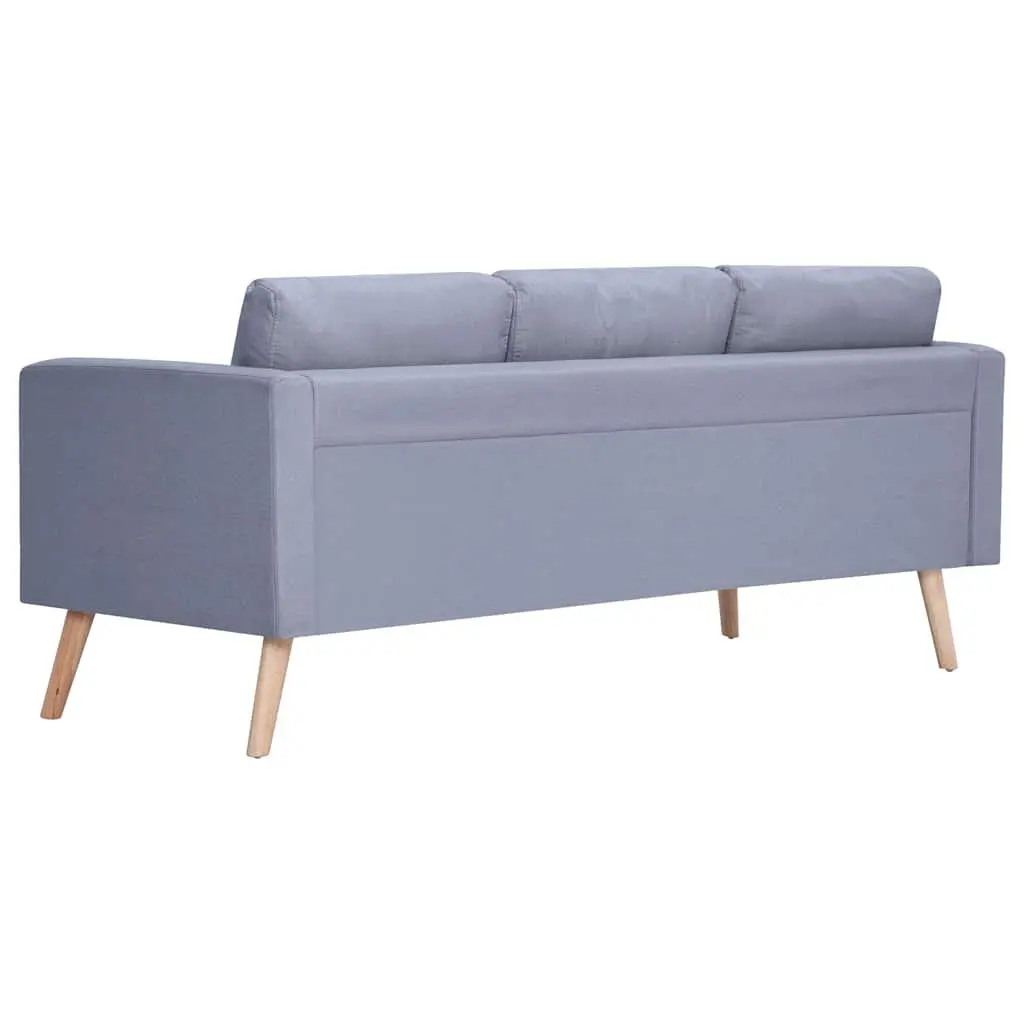 2-Seater 3-Seater Sofa Set Grey Fabric Living Room Couch Padded Cushions