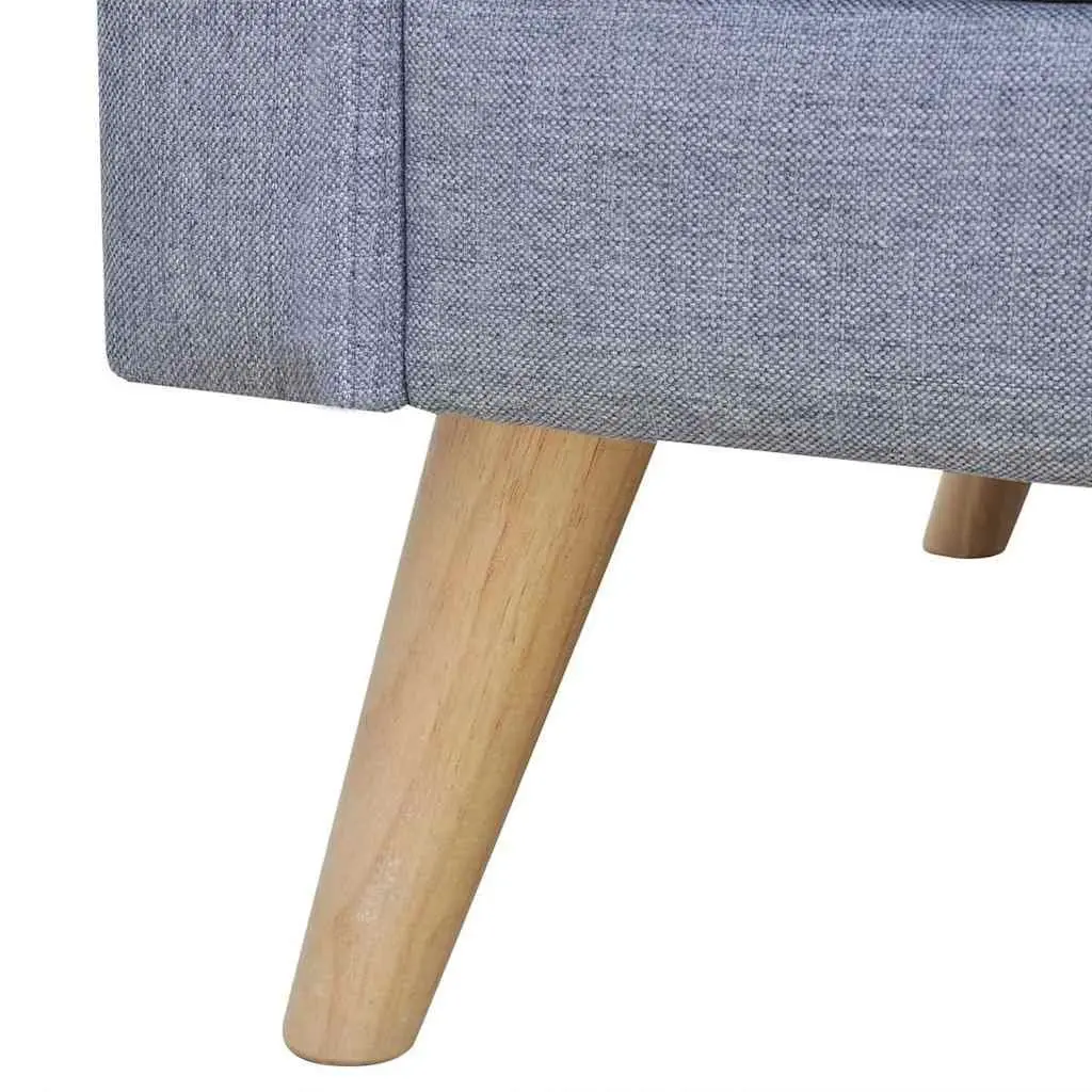 2-Seater 3-Seater Sofa Set Grey Fabric Living Room Couch Padded Cushions