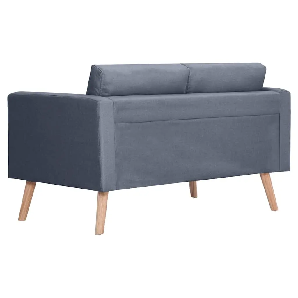 Sofa Set Living Room Grey Fabric 2-Seater 3-Seater Padded Cushions