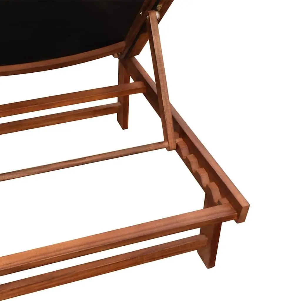 Sun Loungers Set for Outdoor Garden 2 Piece Acacia Wood