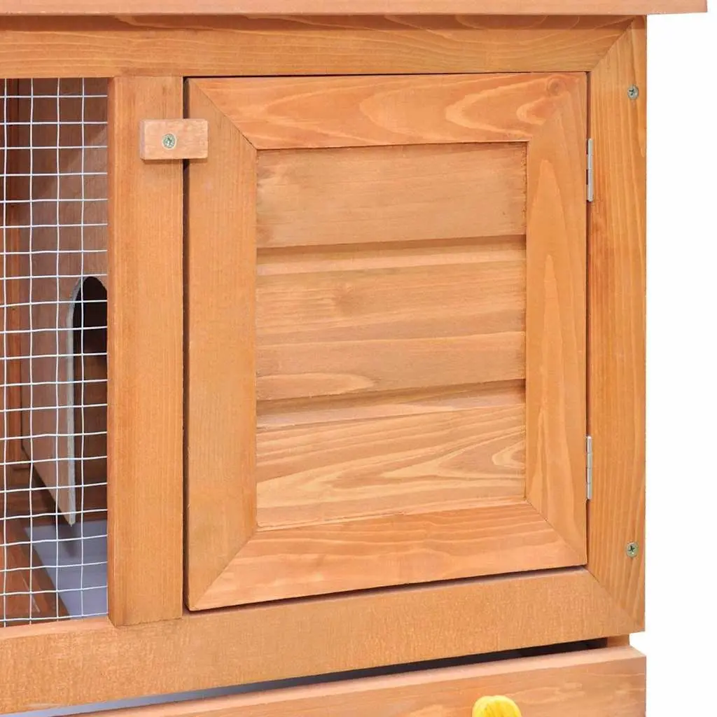 Outdoor Pet Cage with Wooden Frame and Wire Mesh