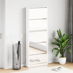 5-Layer White Wall-Mounted Shoe Cabinet Specifications