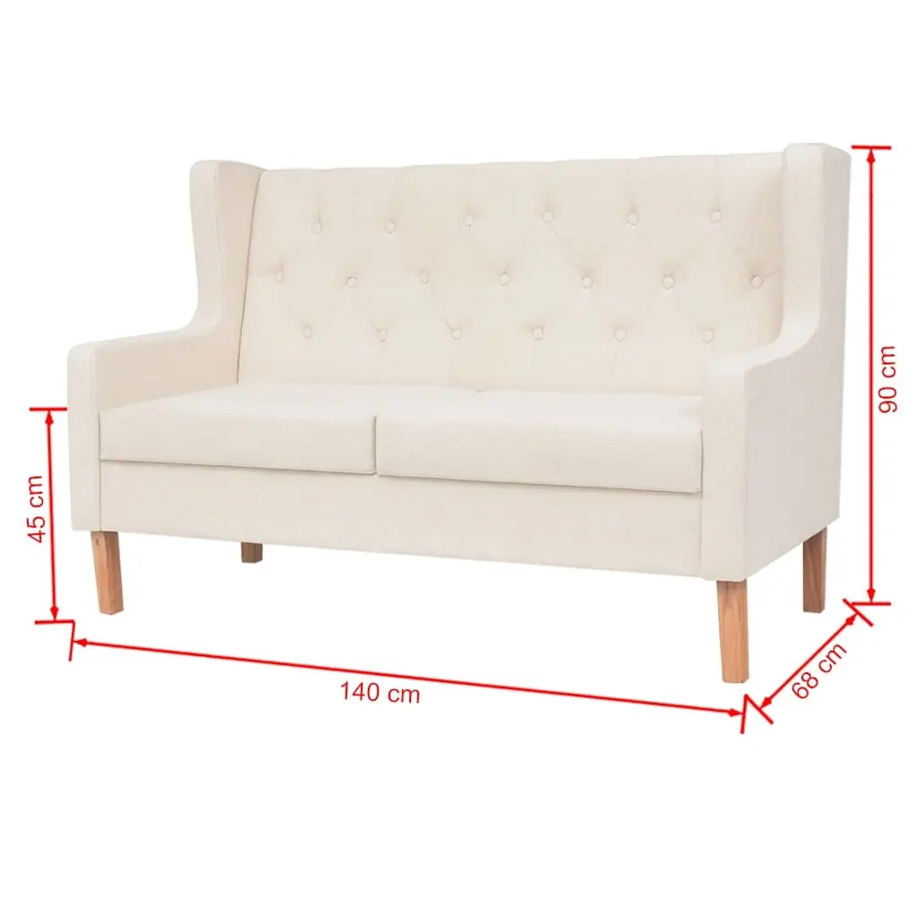 2-Piece White Sofa Set