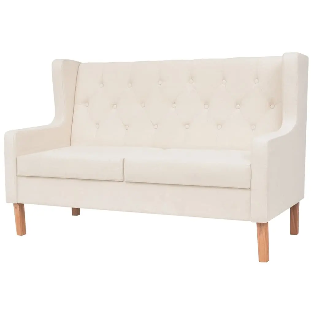 Fabric Sofa Set Living Room White 2-Seater 3-Seater