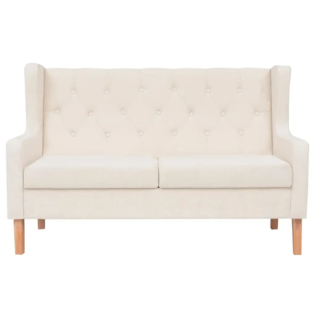 Fabric Sofa Set Living Room White 2-Seater 3-Seater