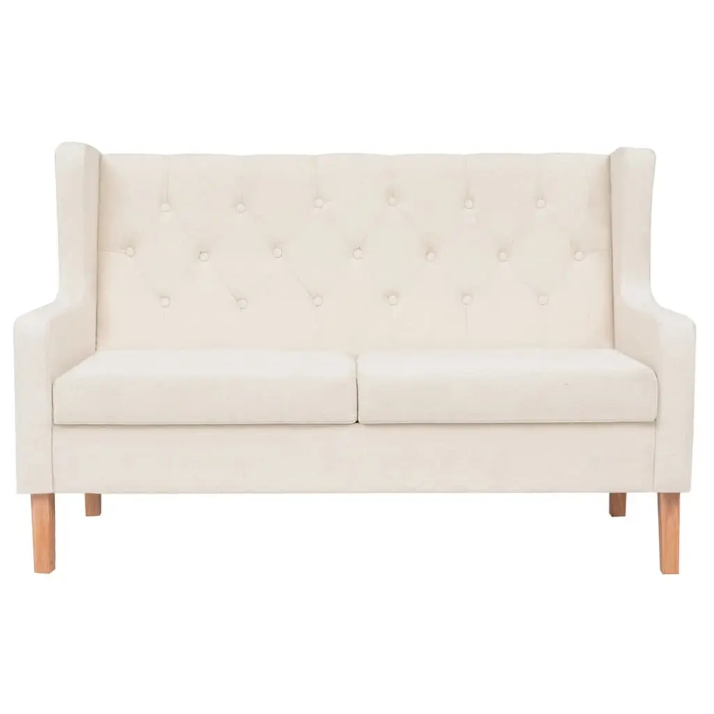 Fabric Sofa Set Living Room White 2-Seater 3-Seater