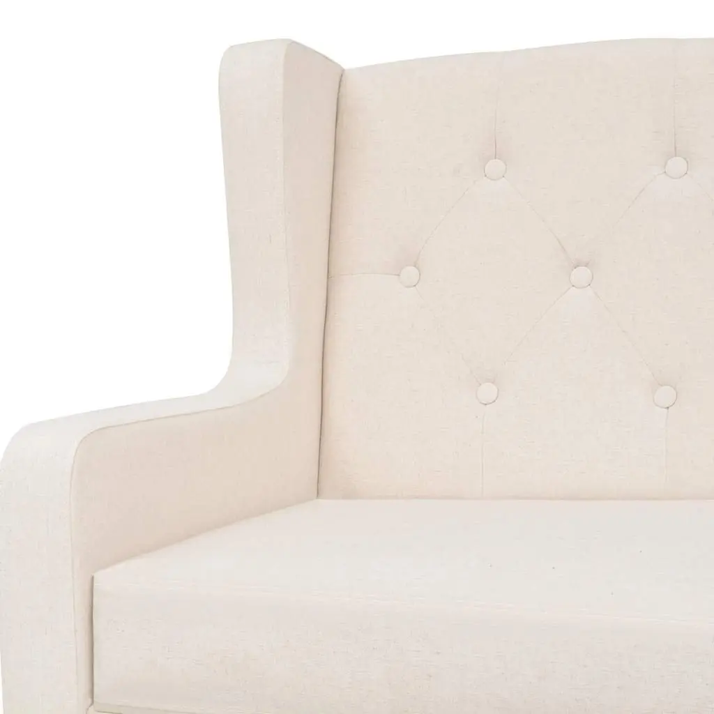 Fabric Sofa Set Living Room White 2-Seater 3-Seater