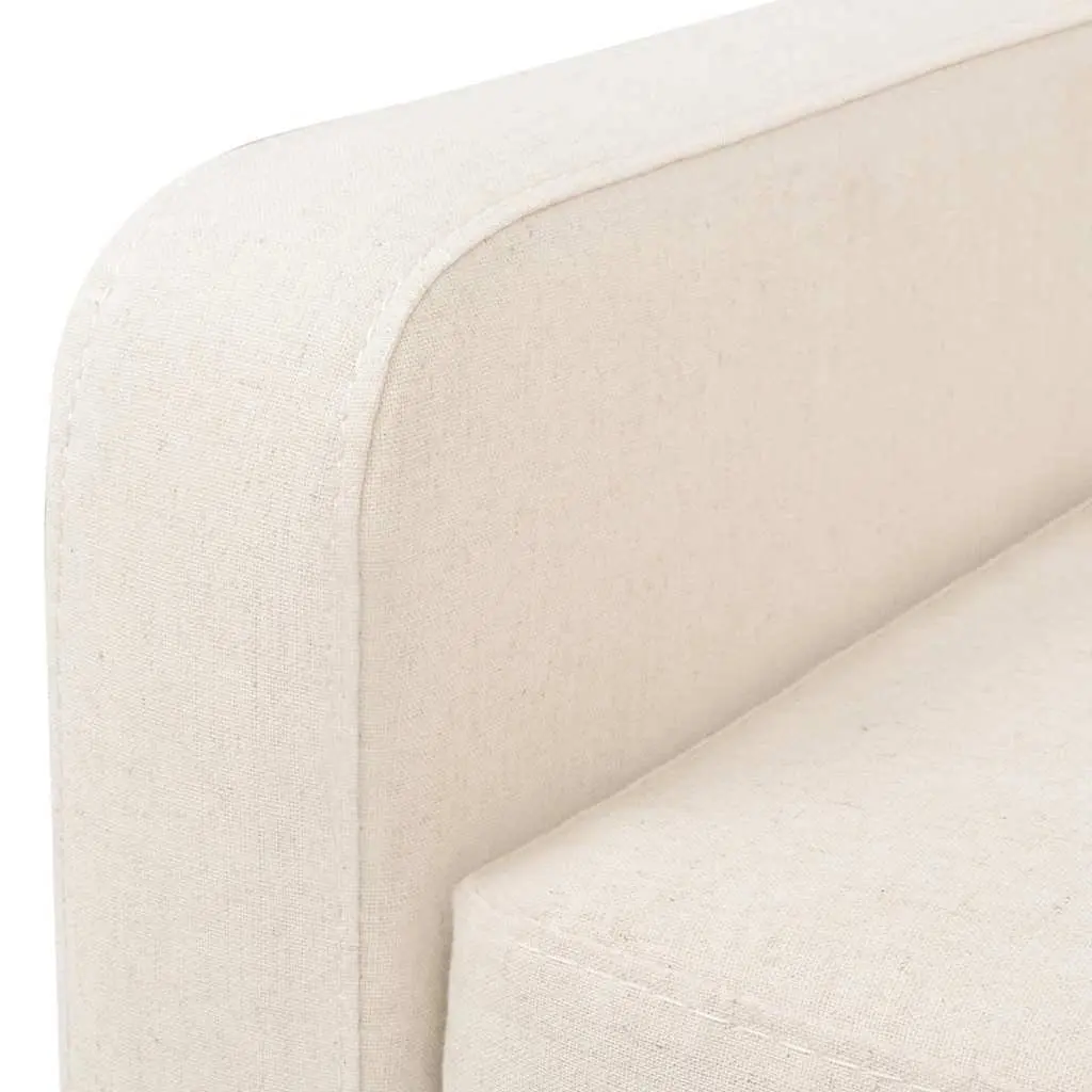 Fabric Sofa Set Living Room White 2-Seater 3-Seater
