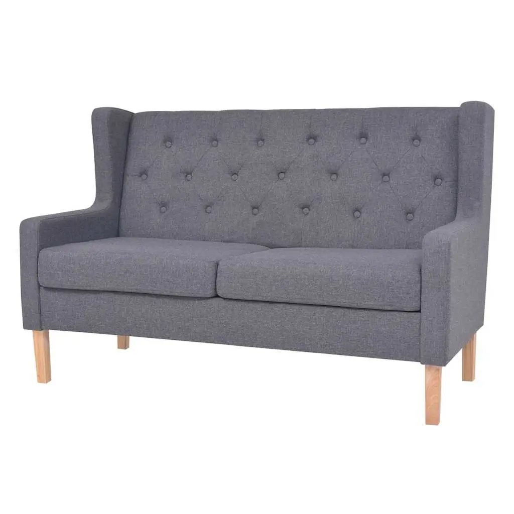Sofa Set Living Room Grey Fabric 2 Piece