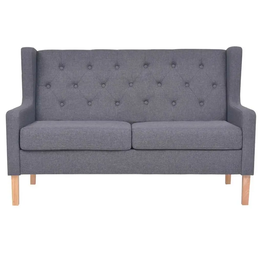 Sofa Set Living Room Grey Fabric 2 Piece
