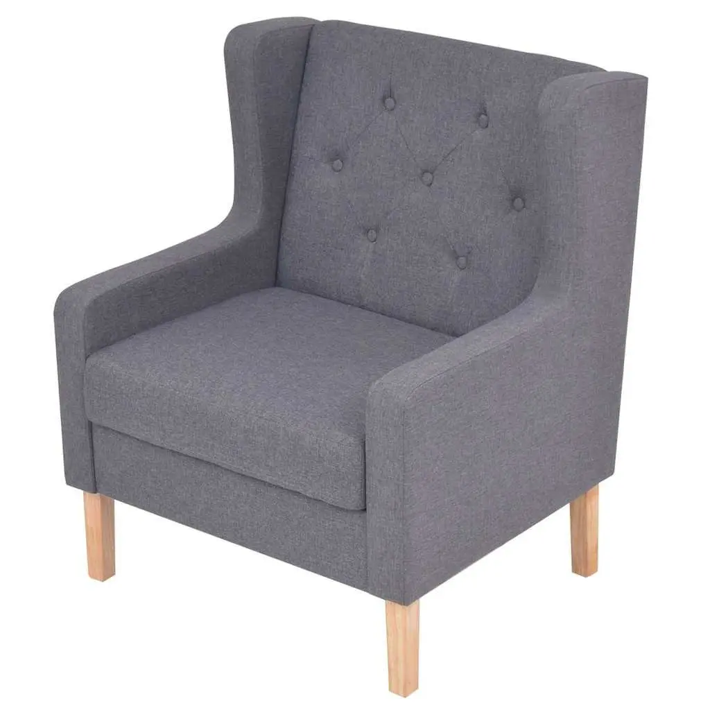 Sofa Set Living Room Grey Fabric 2 Piece