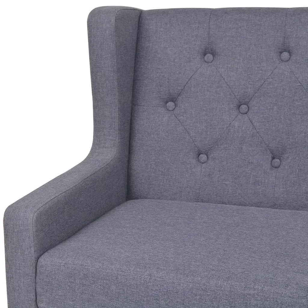 Sofa Set Living Room Grey Fabric 2 Piece