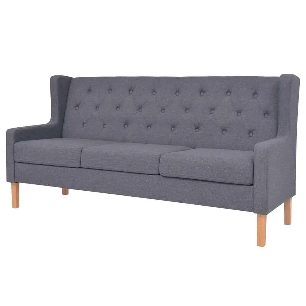 2 Piece Sofa Set for Lounge Grey 2-Seater 3-Seater