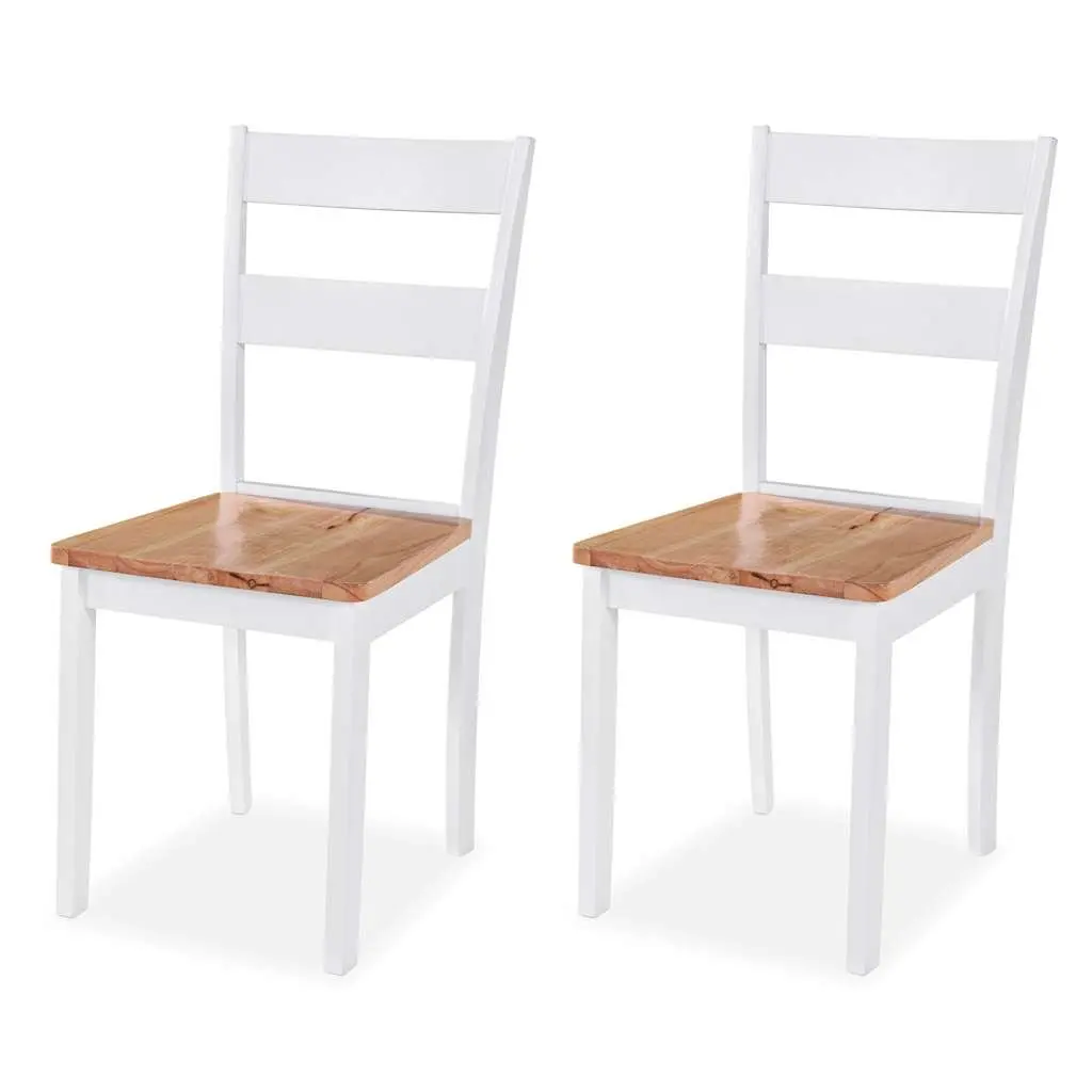 3-Piece White Drop-Leaf Table and Chair Dining Set