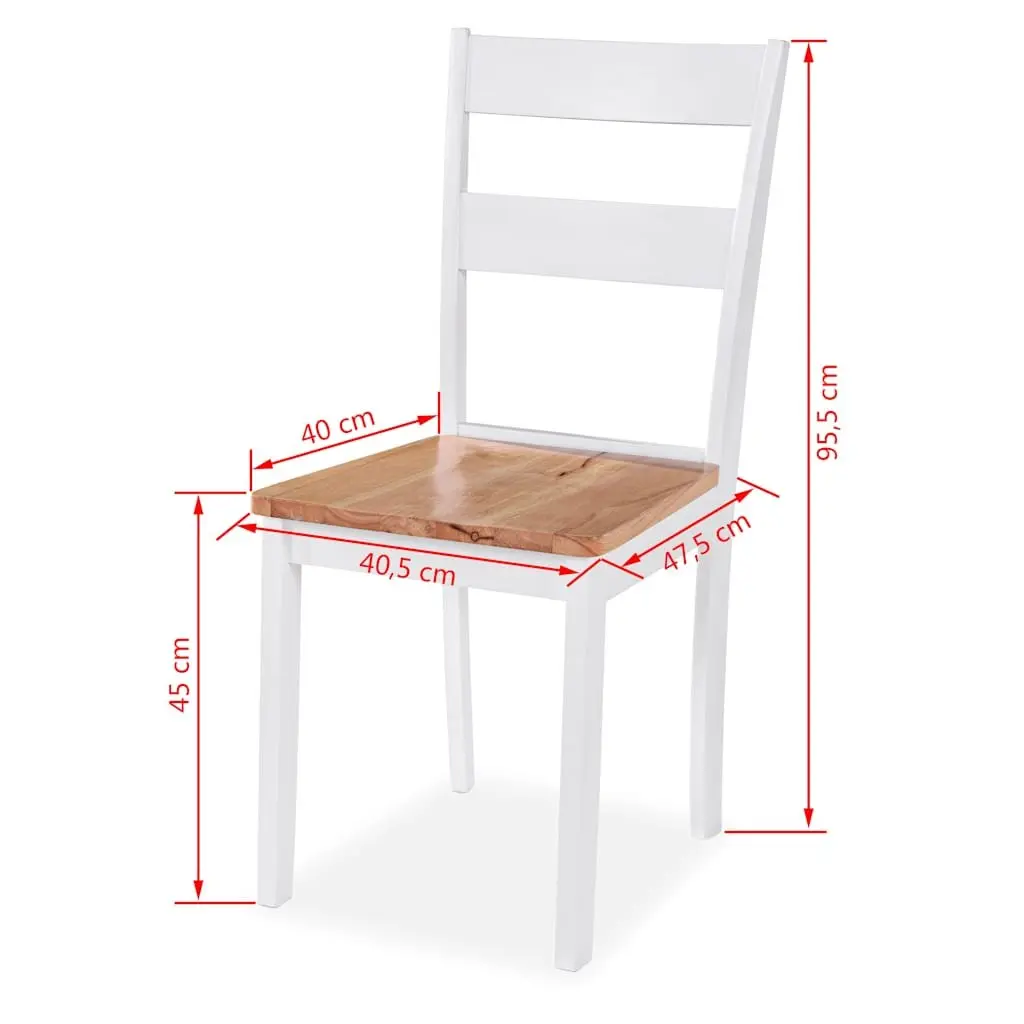 3-Piece White Drop-Leaf Table and Chair Dining Set