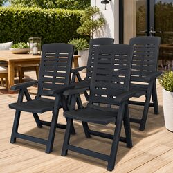 Specifications for 4-Piece Anthracite Garden Chair Set