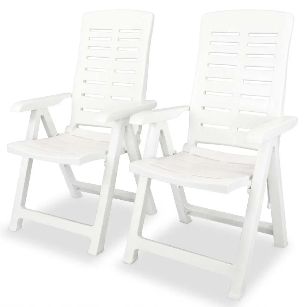 3 Piece Outdoor Bistro Set Garden Patio Dining Table Folding Chairs Size White
