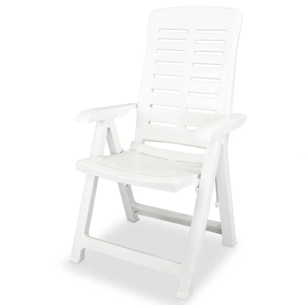 3 Piece Outdoor Bistro Set Garden Patio Dining Table Folding Chairs Size White