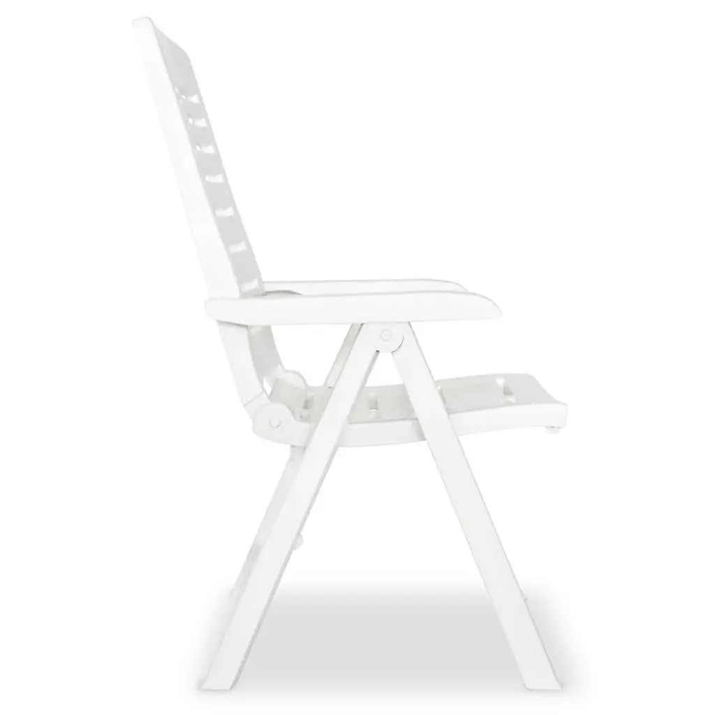 3 Piece Outdoor Bistro Set Garden Patio Dining Table Folding Chairs Size White