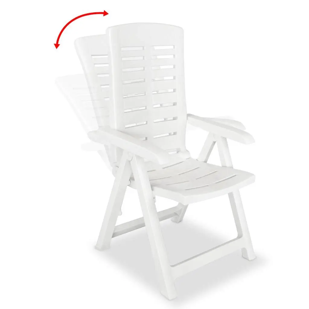 3 Piece Outdoor Bistro Set Garden Patio Dining Table Folding Chairs Size White