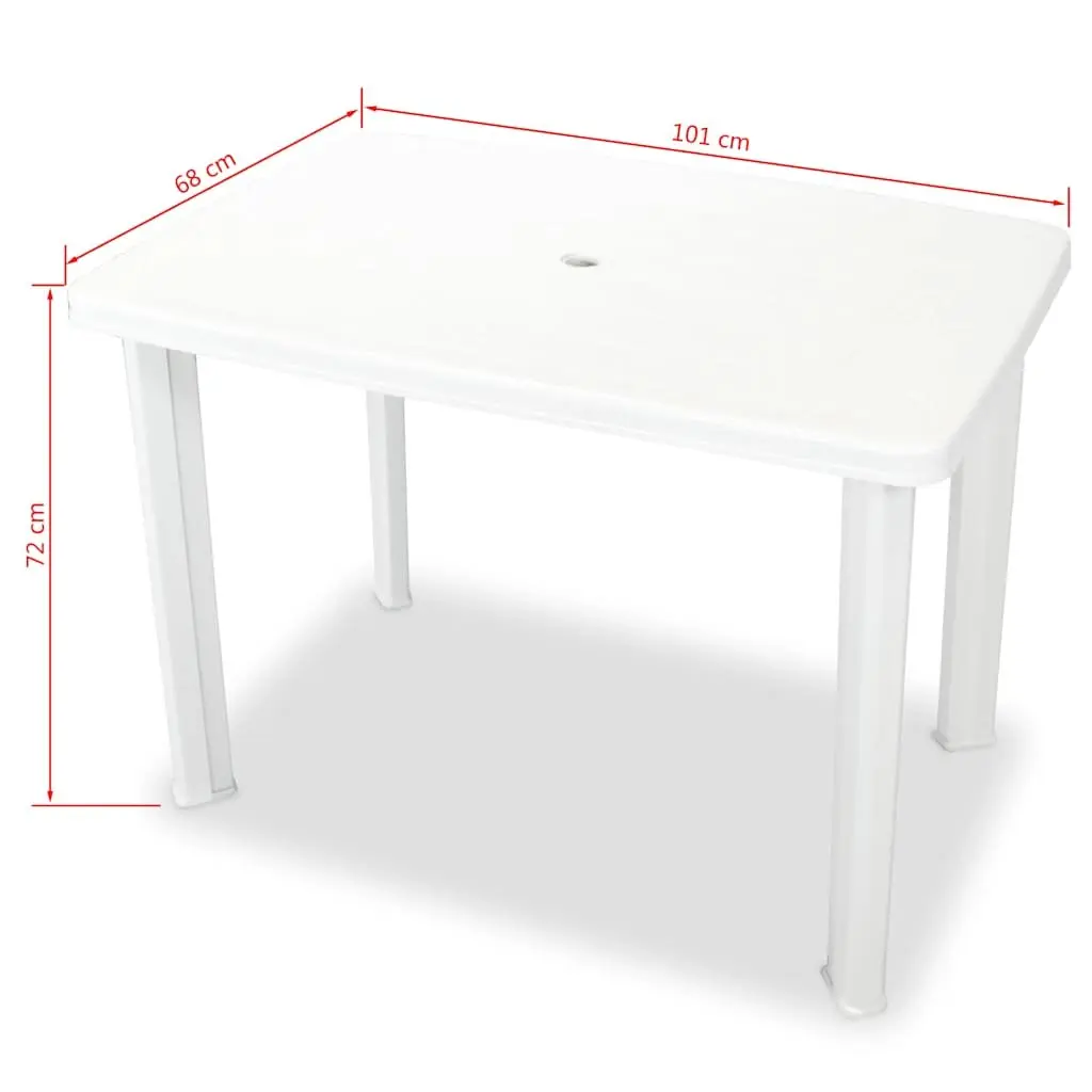 3 Piece Outdoor Bistro Set Garden Patio Dining Table Folding Chairs Size White