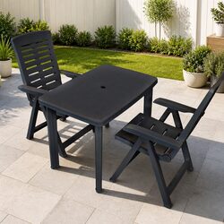 Specifications of Outdoor Bistro Set with Folding Chairs