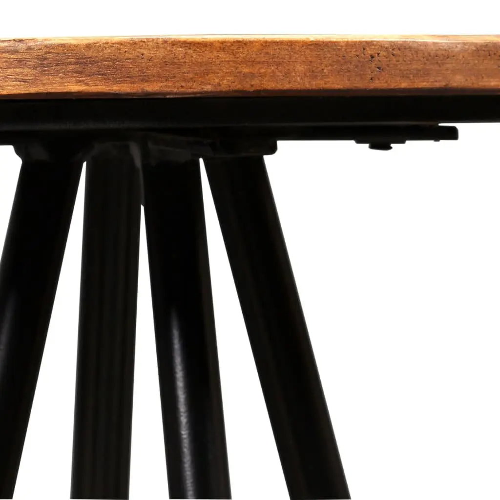 Bar Set 5 Pieces Solid Reclaimed Wood Industrial Style Table Stools Brown