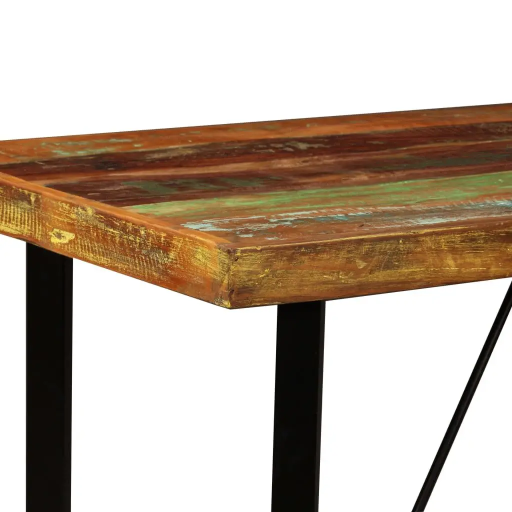 Bar Set 5 Pieces Solid Reclaimed Wood Industrial Style Table Stools Brown