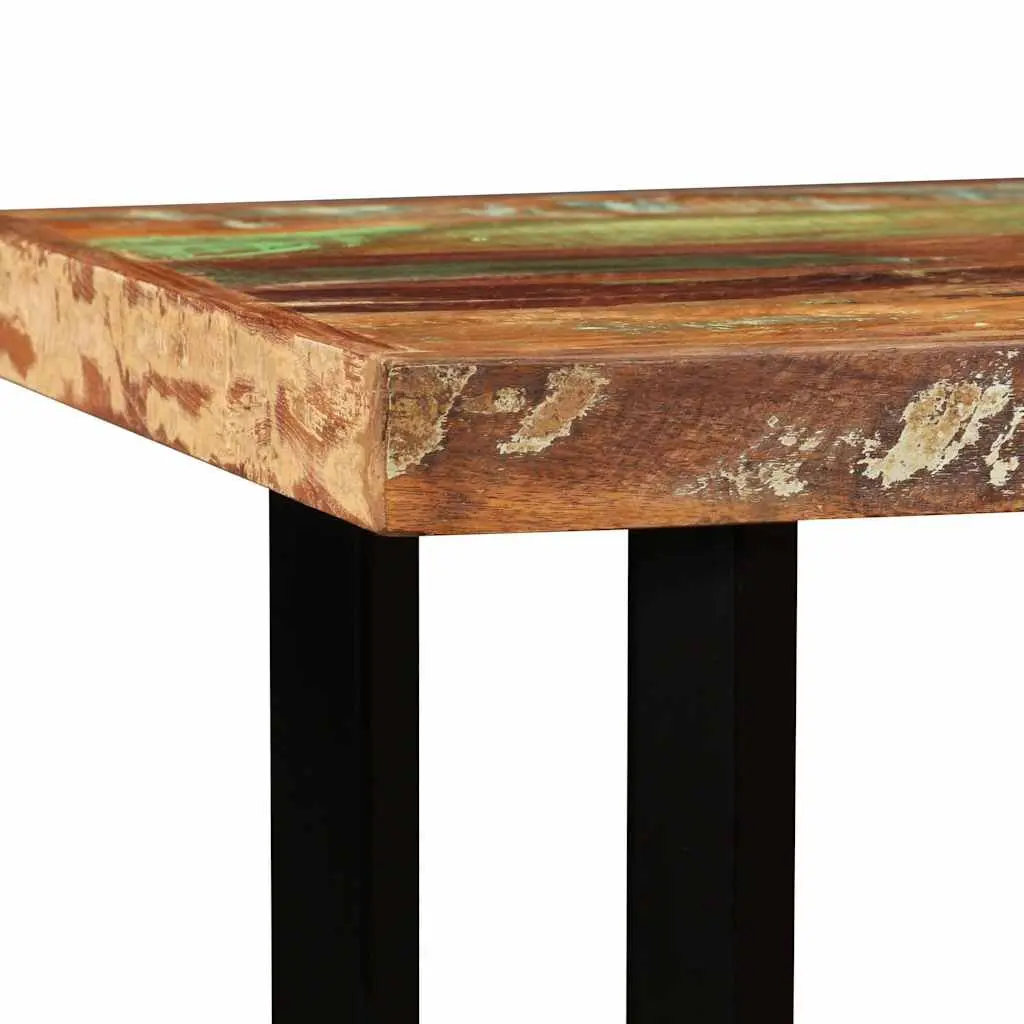 Bar Set 5 Pieces Solid Reclaimed Wood Industrial Style Table Stools Brown