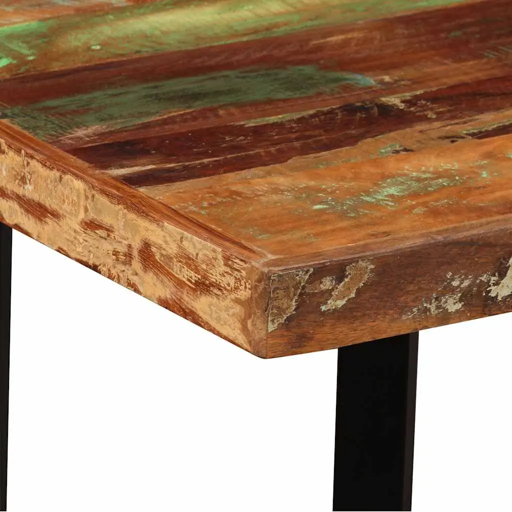 Bar Set 5 Pieces Solid Reclaimed Wood Industrial Style Table Stools Brown